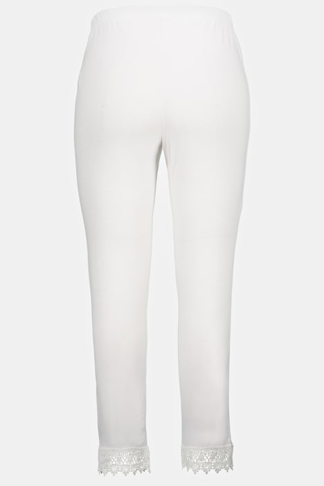 7/8-Leggings, Saumspitze, Biobaumwolle