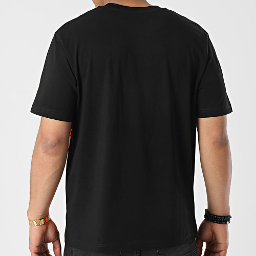 Tee Shirt Oversize Large Half Nounours Noir Orange