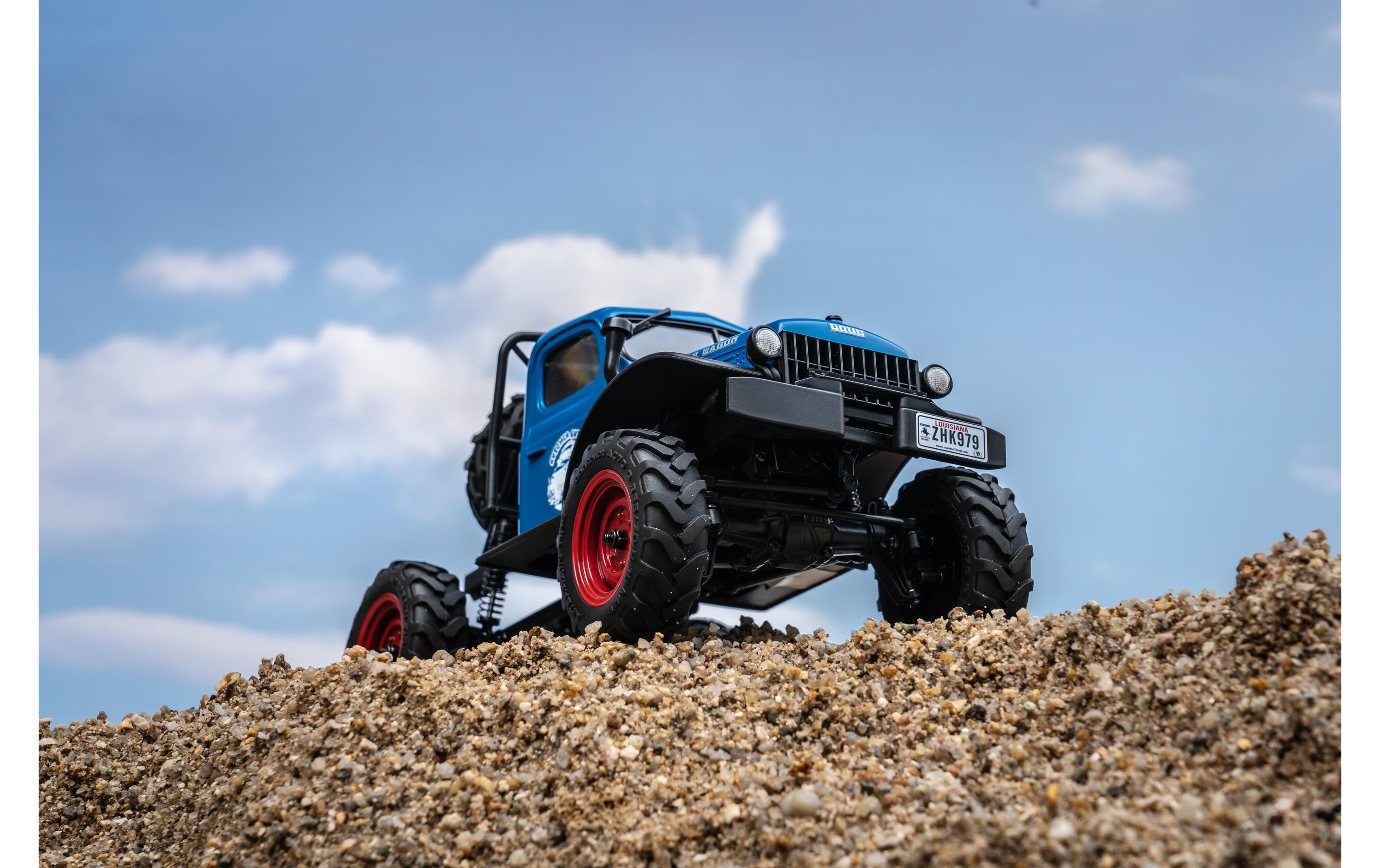Scale Crawler FCX24 Power Wagon Mud-Racer, Blau 1:24, RTR<br>Rock Crawler im Miniformat mit 2-Gang Getriebe