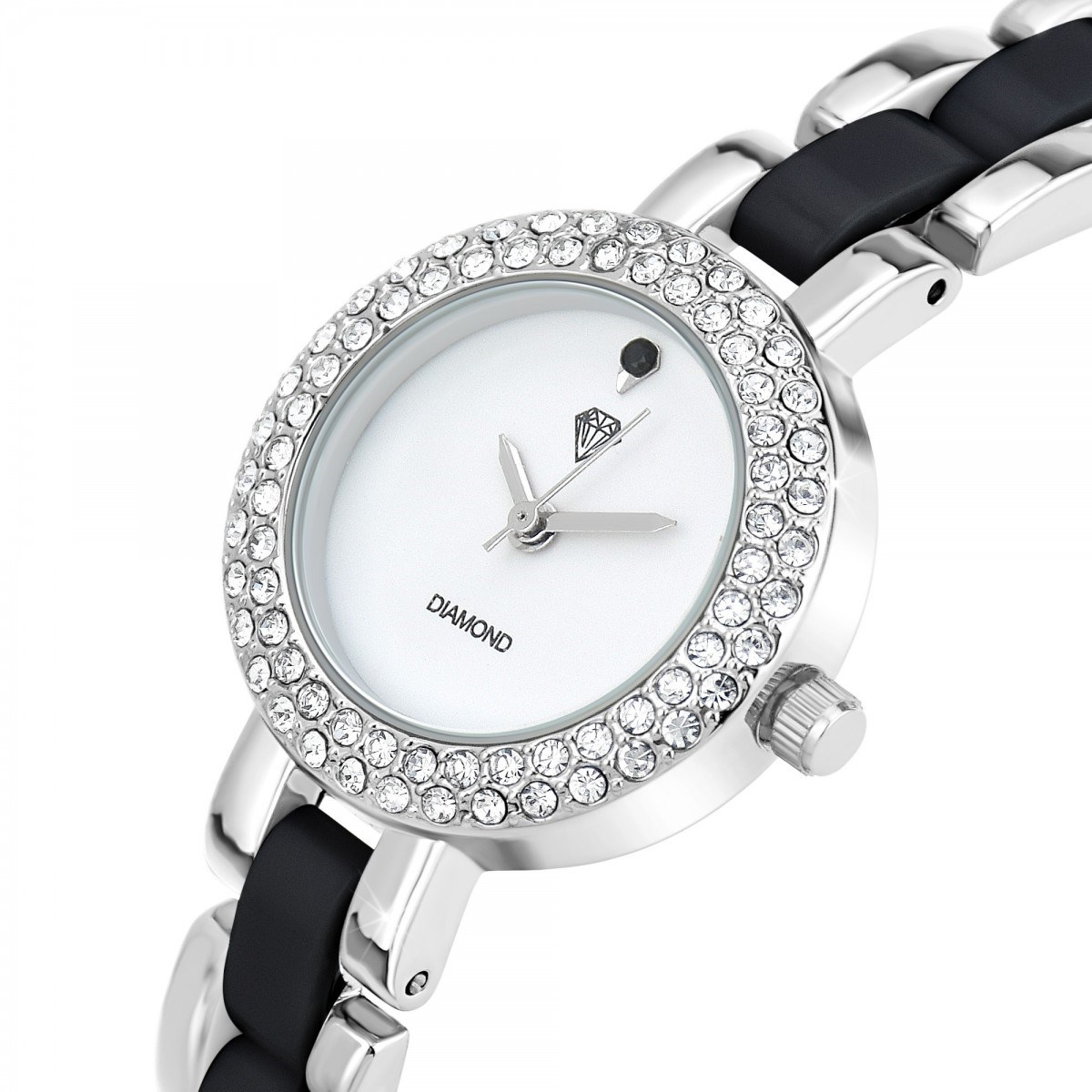 Montre Cassandra élégante SC Crystal ornée d'un véritable diamant
