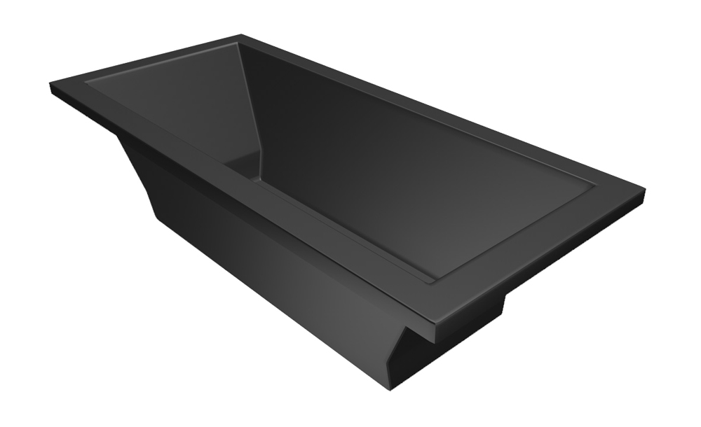 Xenz Society ligbad 170x75x50cm ebony mat zwart