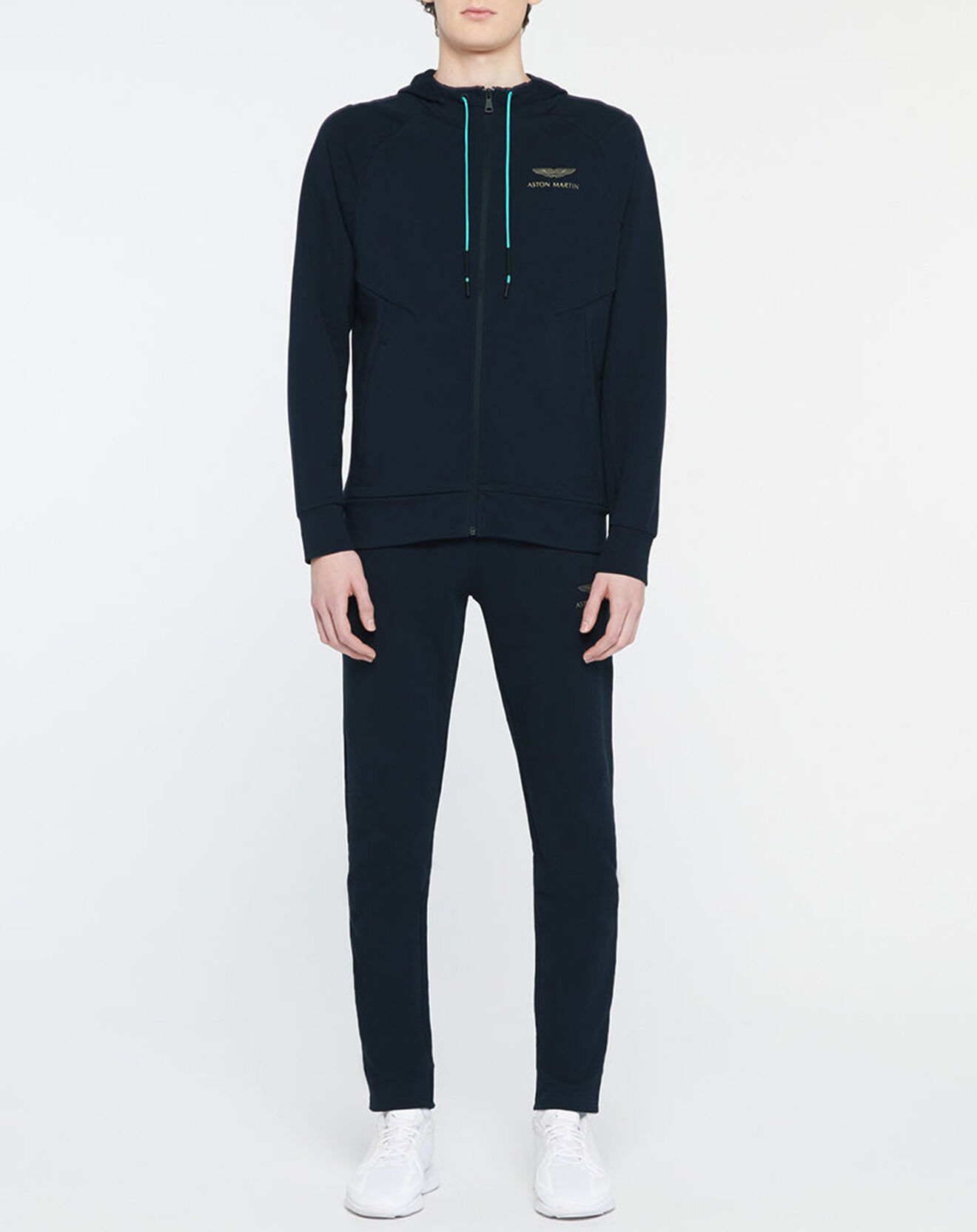 Hackett London Sweat zippé à capuche Aston Martin Racing bleu marine