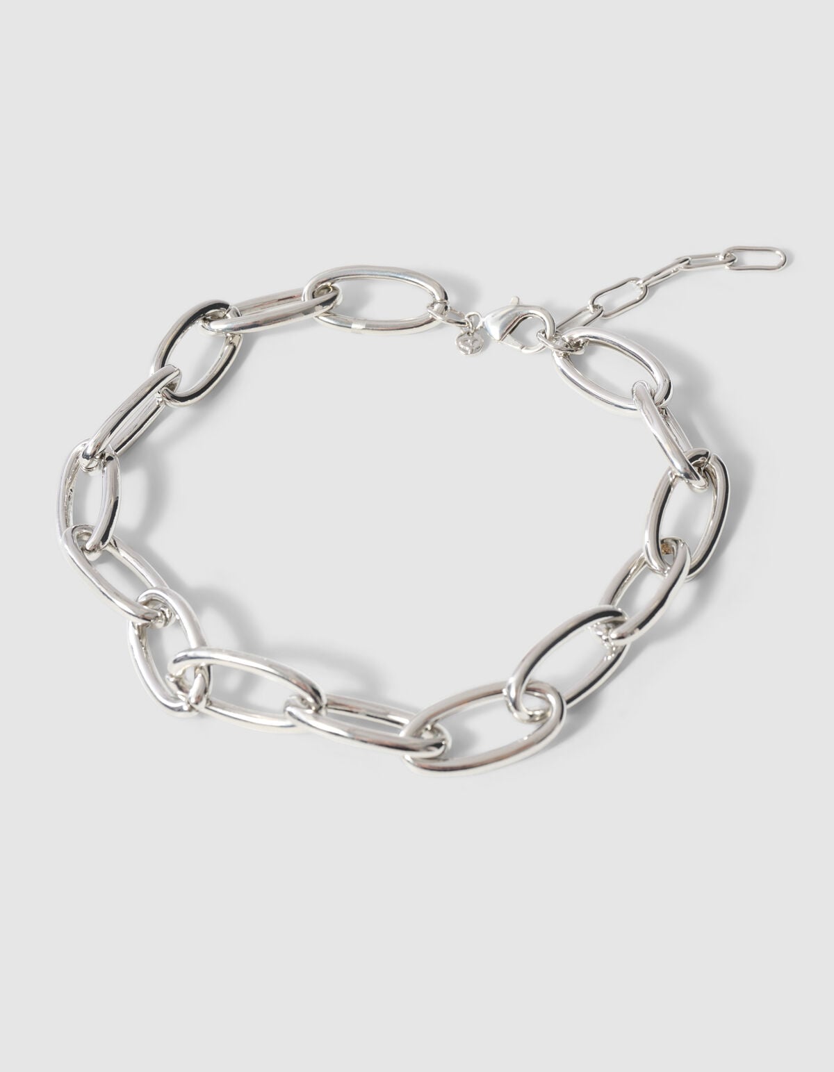 Oval Chain Ketting Zilver