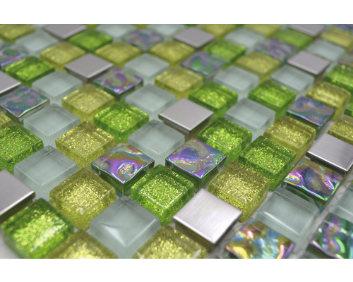 Glasmozaïek XCE 99 mix groen 30,5x32,2 cm