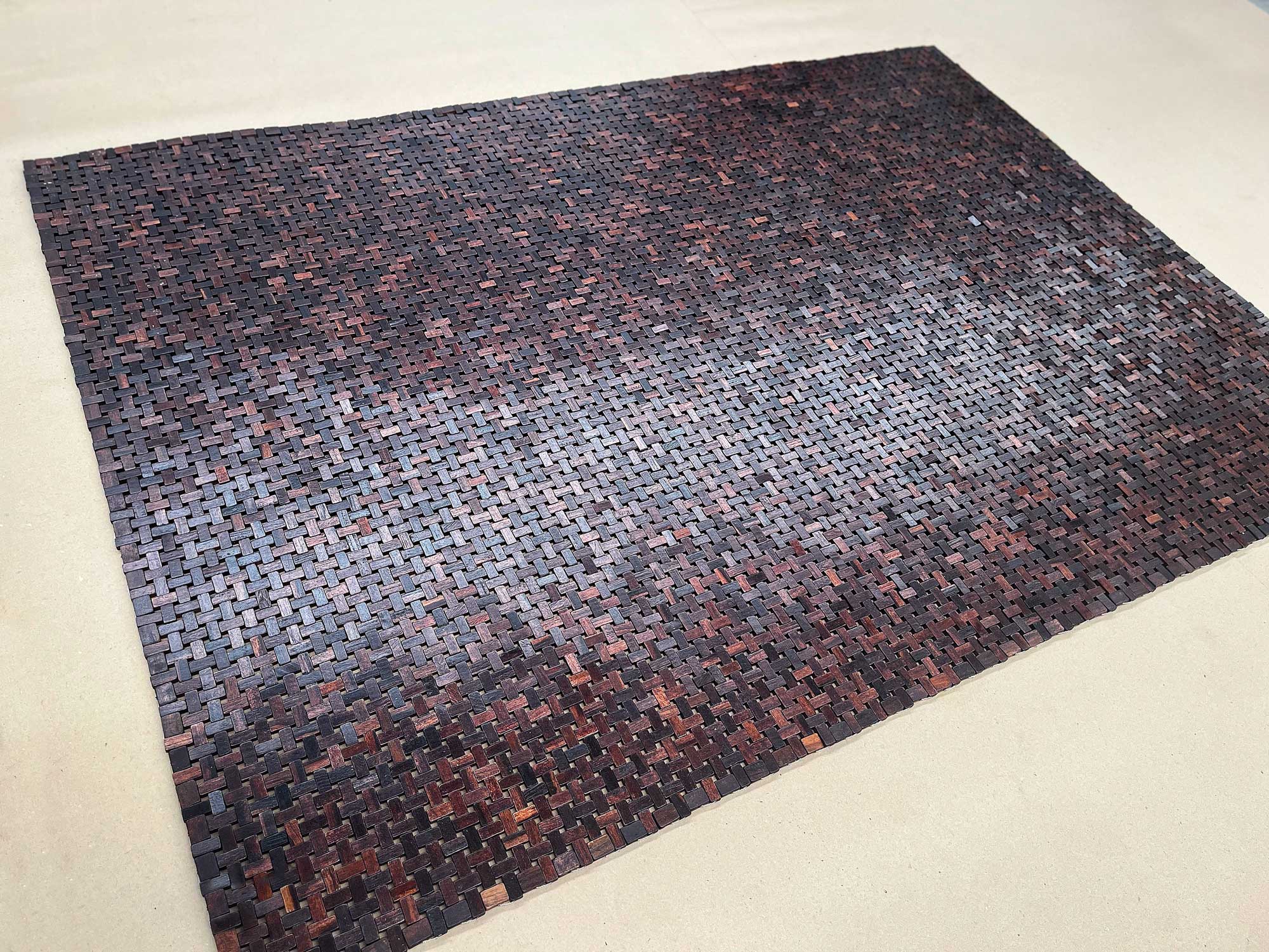 Holzteppich 'Marini', Akazienholz dunkel, B 200 cm, L 140 cm von fischer's lagerhaus