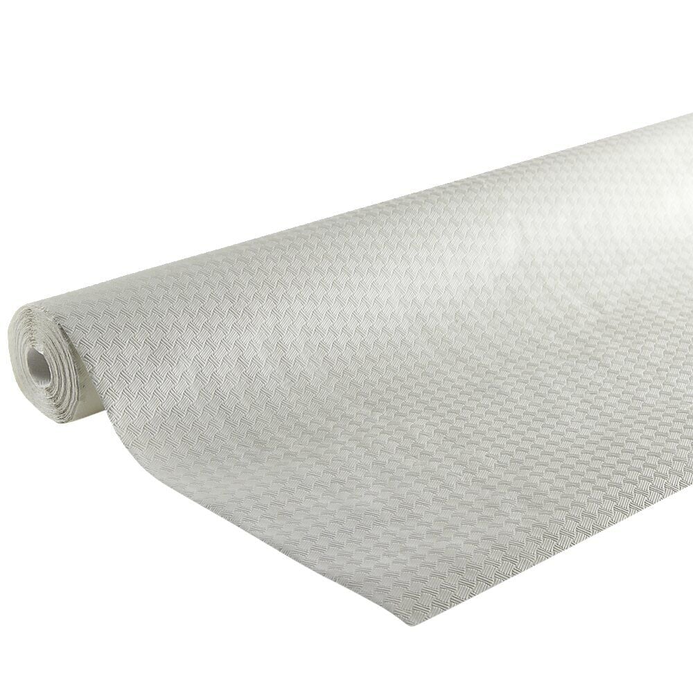 Nappe en papier gaufré toile de lin blanc 1,2x15m