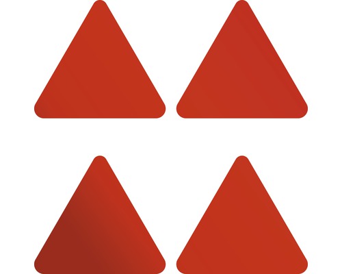 Set glitterreflectordriehoekstickers 85x80 mm