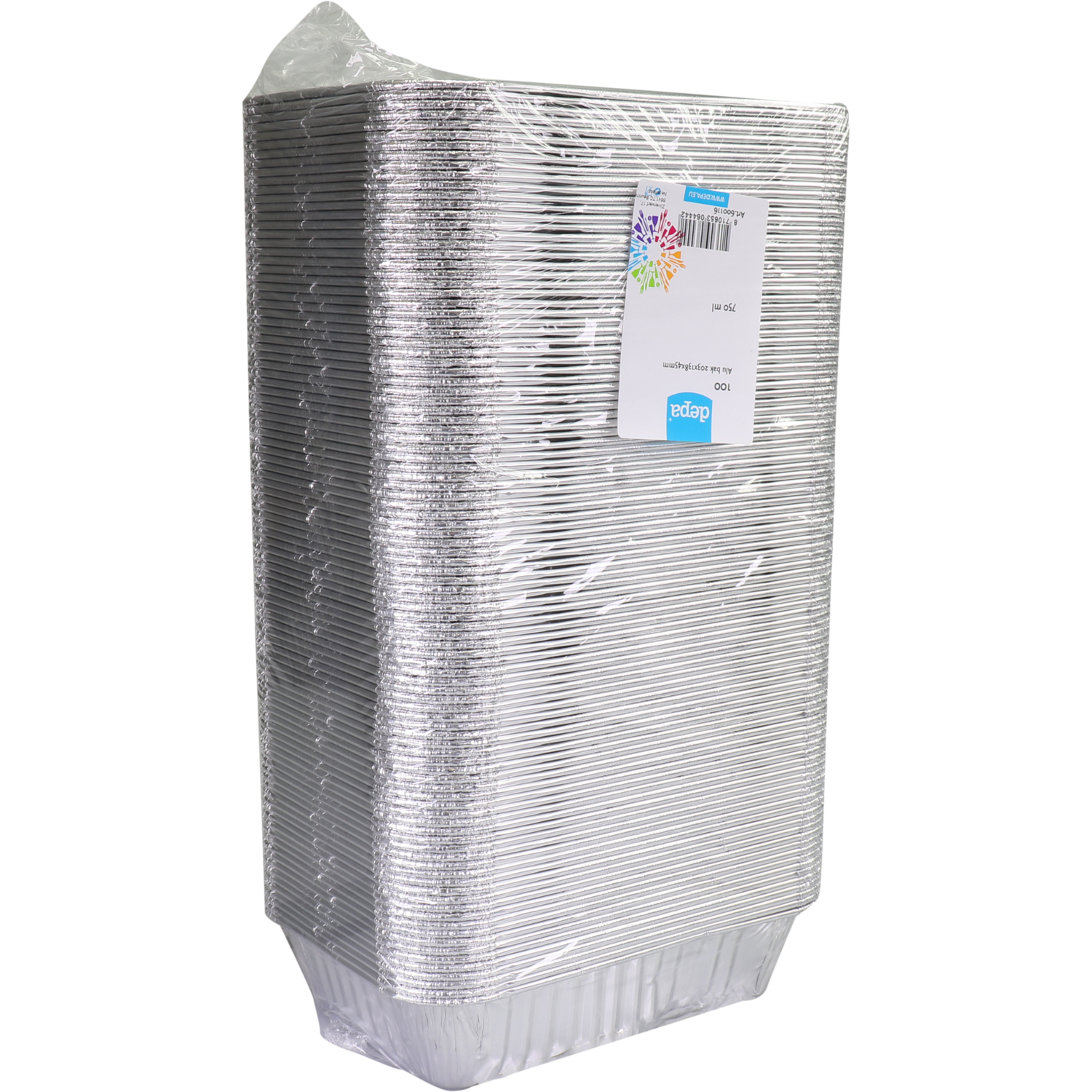 Bak, Aluminium, 750ml, 203x138x45mm, zilver