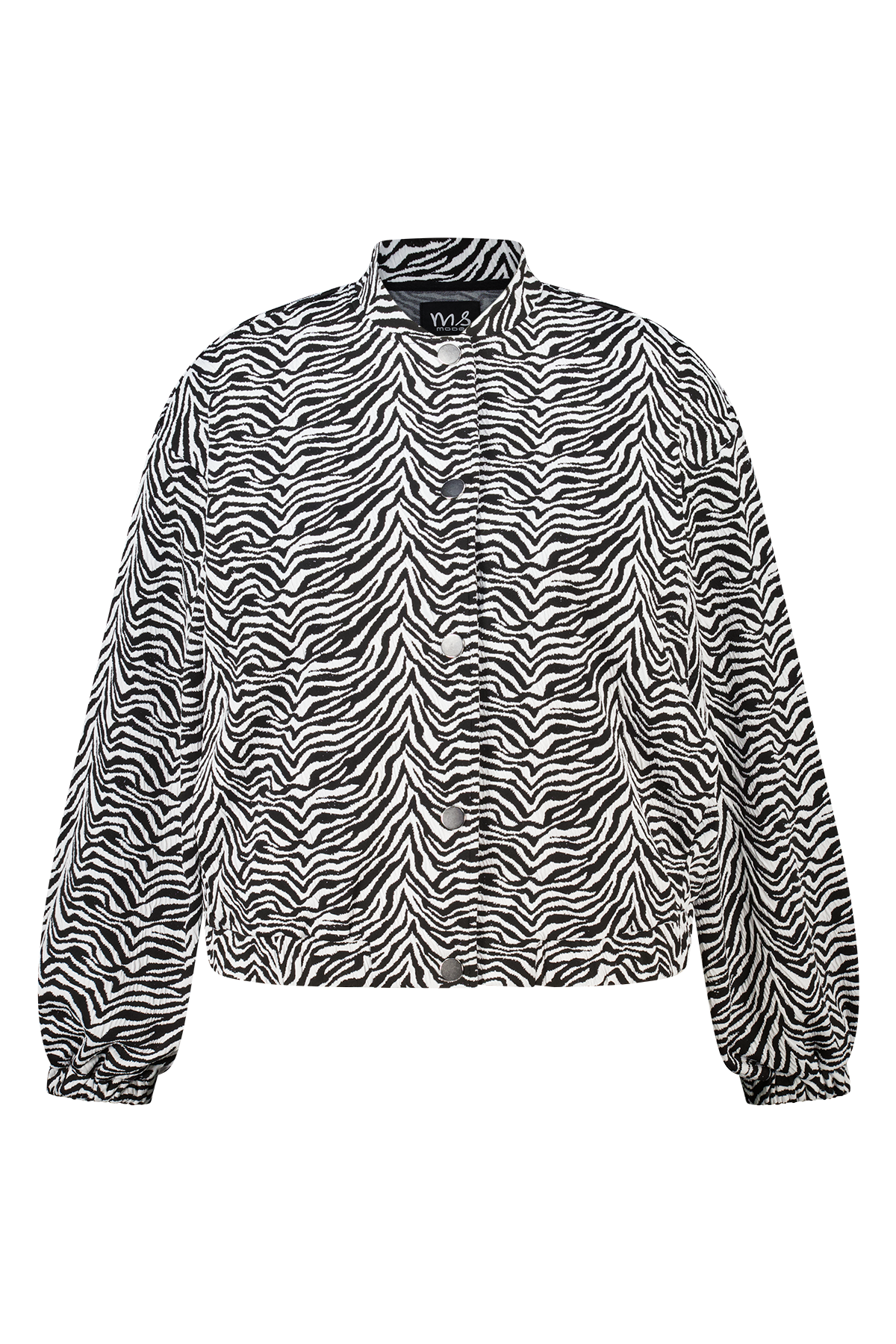 Zebra bomber jacket Multi zwart-wit