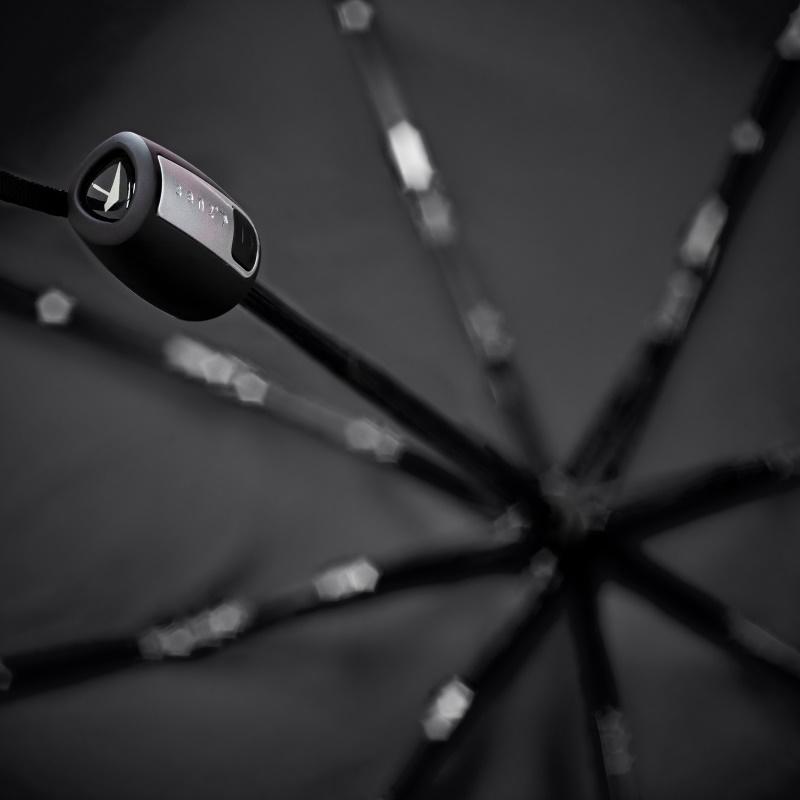 Senz° Mini Automatic Opvouwbare Storm Paraplu Zwart Reflective