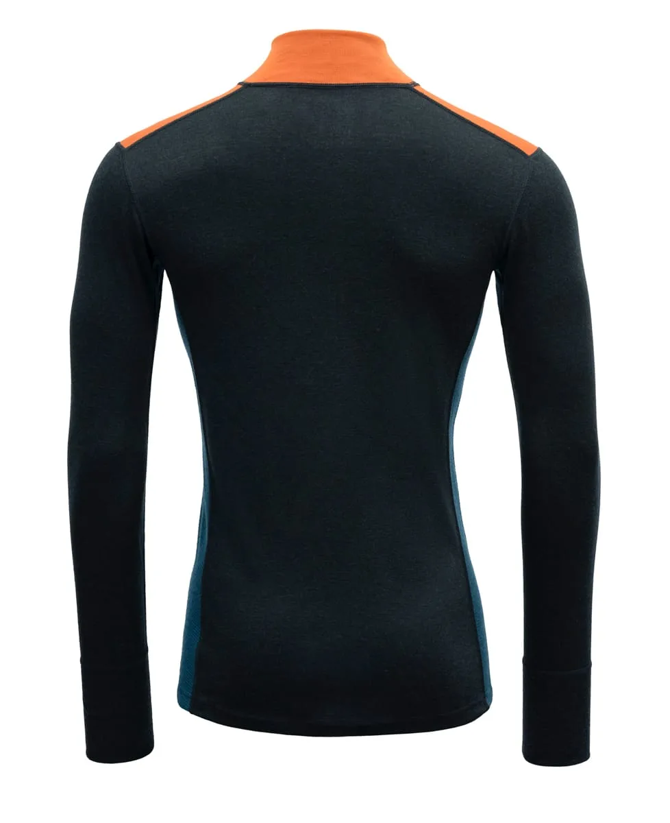 Devold Lauparen Merino 190 Zip Neck Man Flame/Ink/Flood