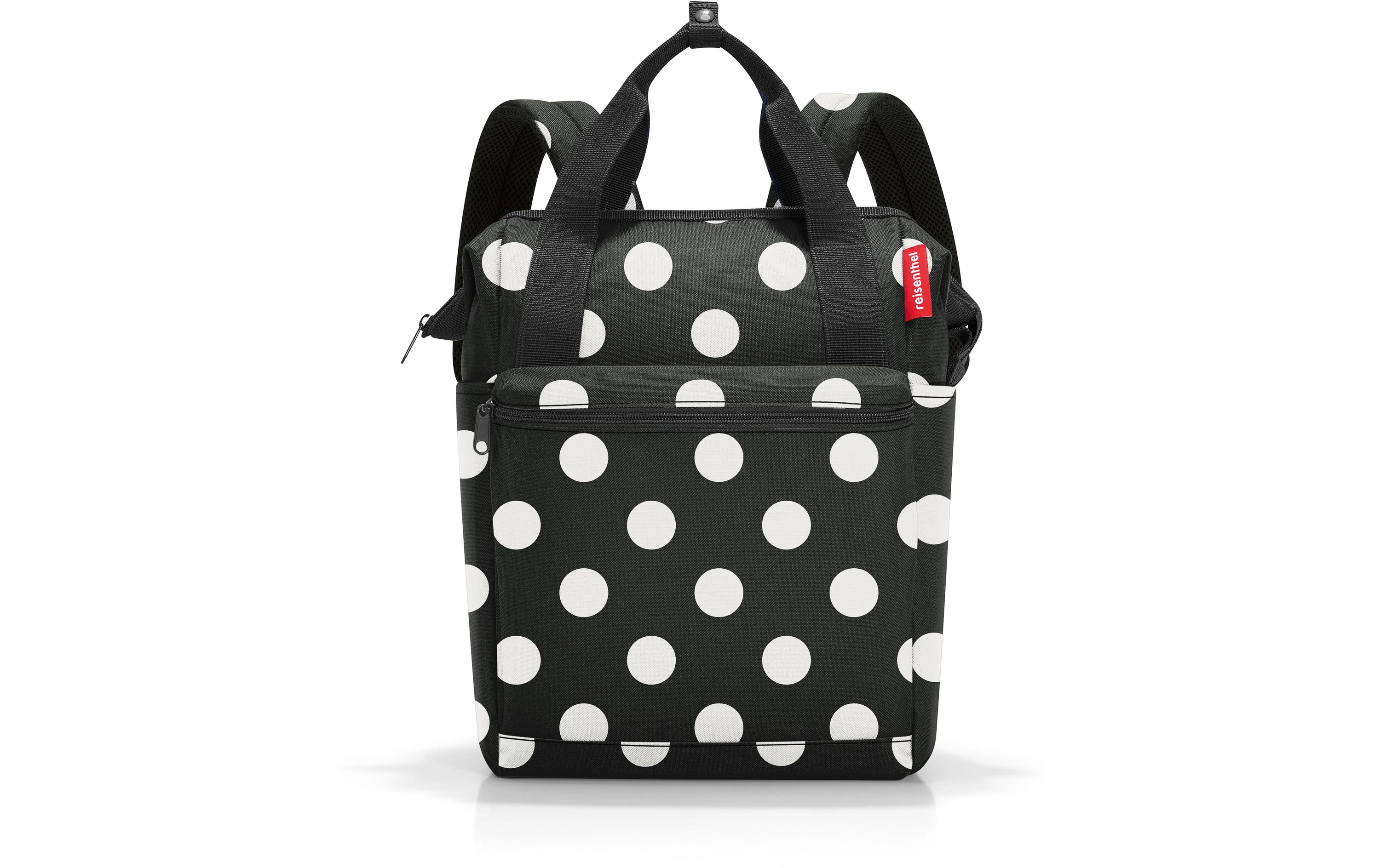 Rucksack Allrounder R Dots WhiteKombination aus Rucksack und Tragetasche