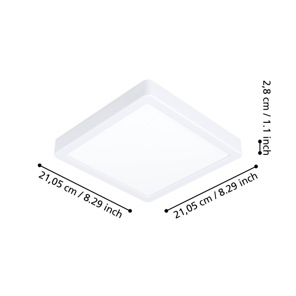 EGLO - Fueva-Z plafond hvid 21x21 - TW - Zigbee, Bluetooth