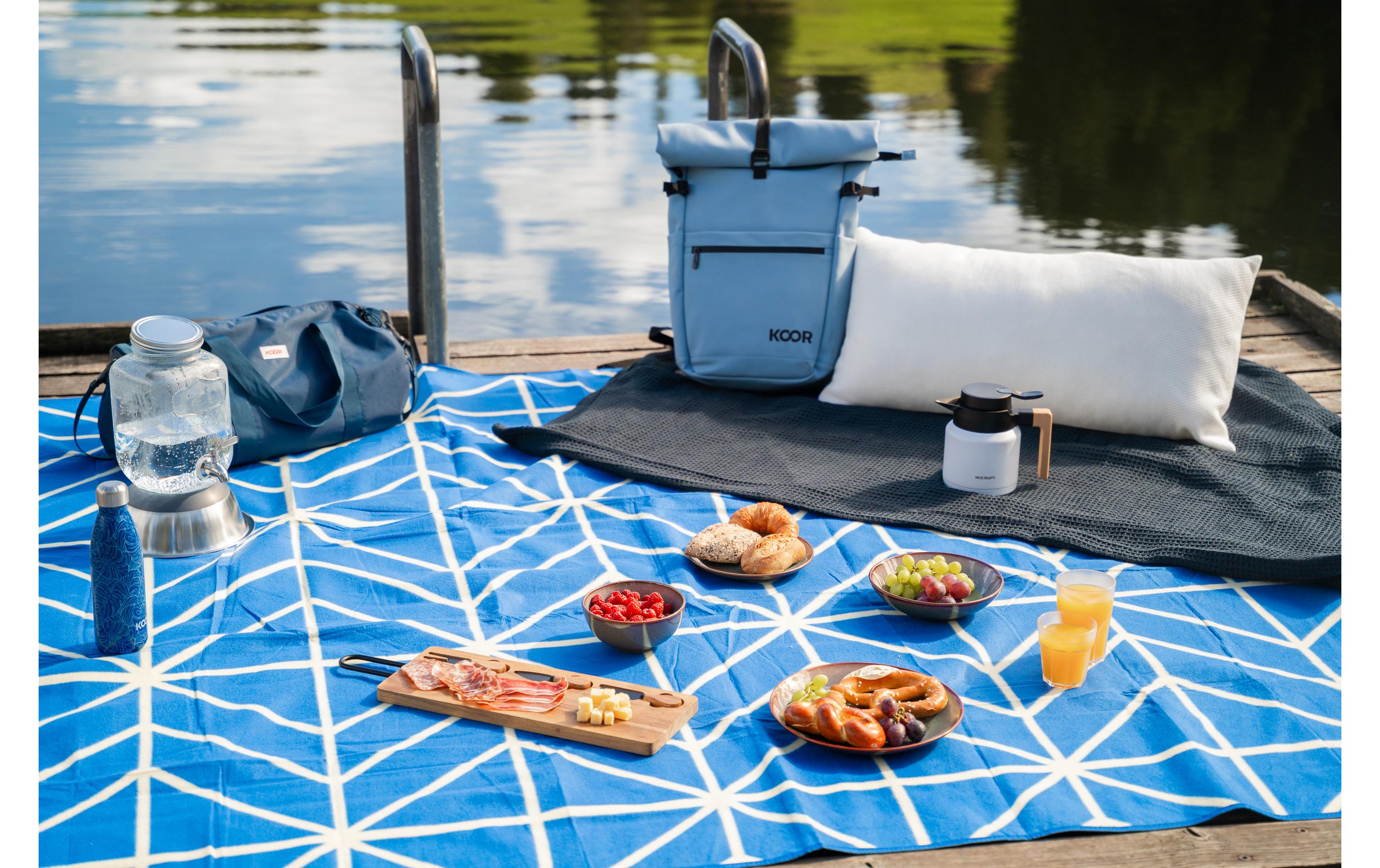 Picknickdecke Onda-Blu 200 x 250 cmModische Picknick-Decke in sommerlichen Trendfarben