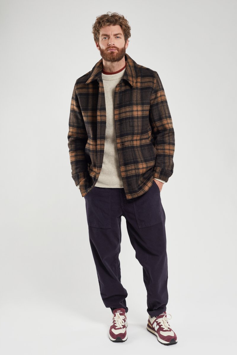 Veste pêcheur à carreaux - laine