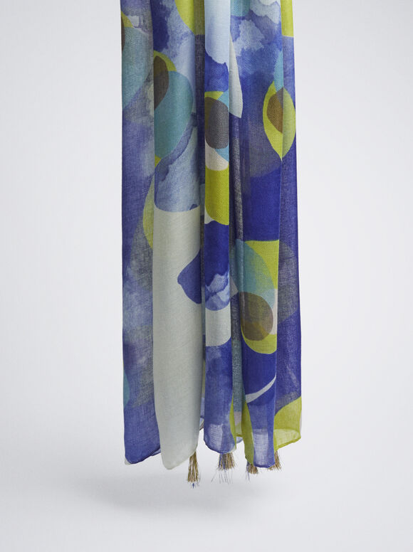 Lenço estampado - Azul