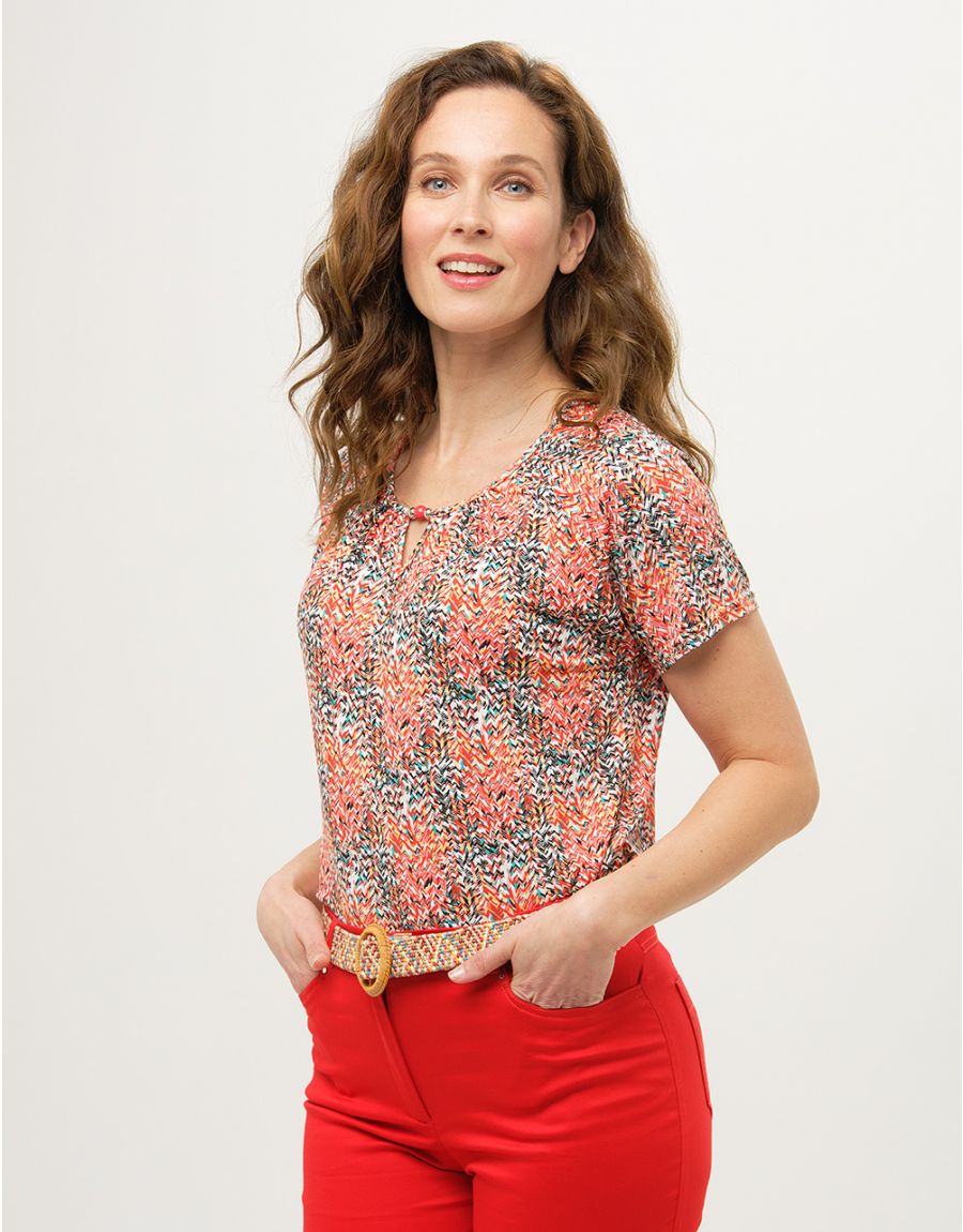 T-shirt rouge fantaisie