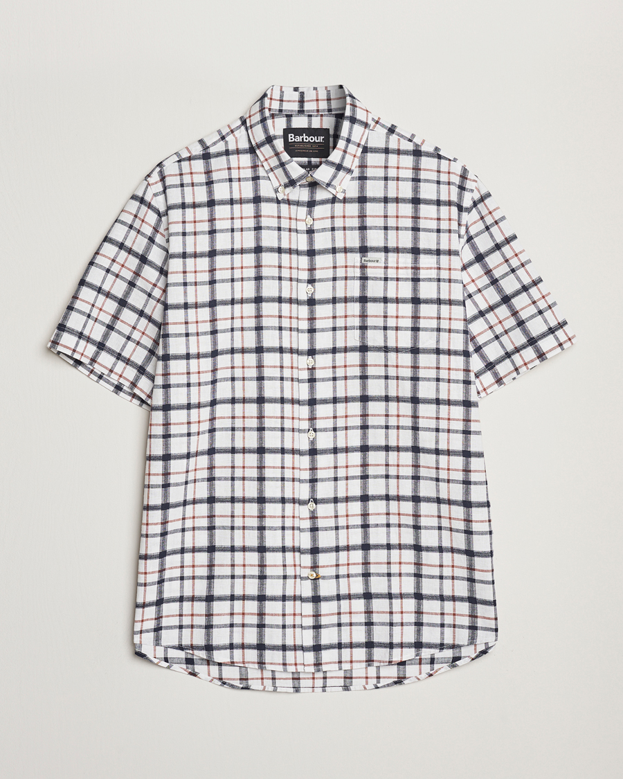 Barbour Lifestyle Glover Linen Blend Short Sleeve Shirt Brook Blue
