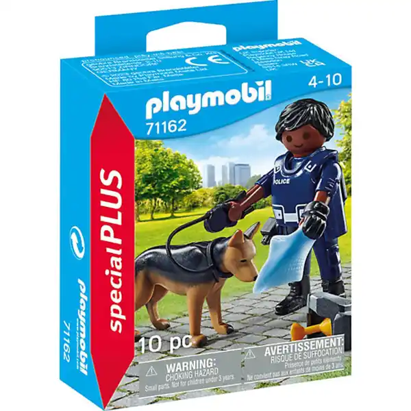 71162 Polizist mit Spürhund