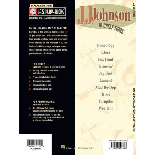 Hal Leonard Jazz Play-Along J.J.Johnson