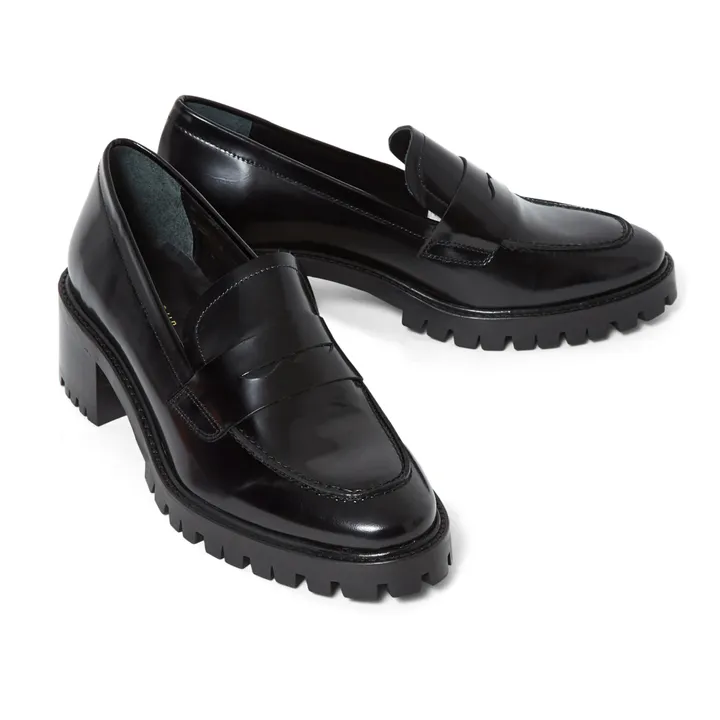 Rivecour Mocassins Cuir Poli N°81 | Noir