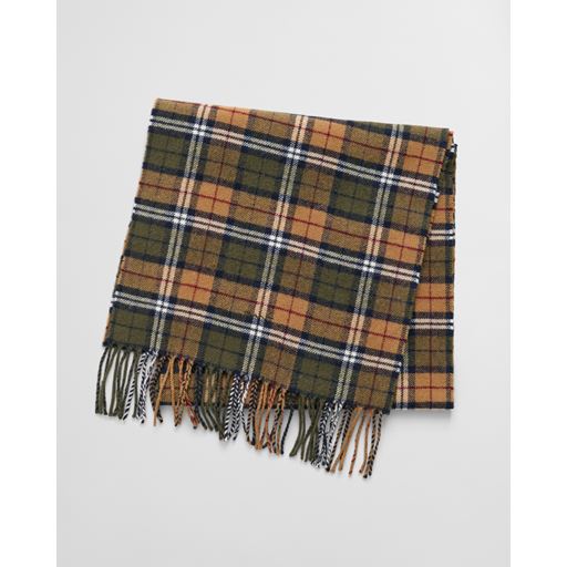GANT Multi Check Halstørklæde, Dark Earthy Green