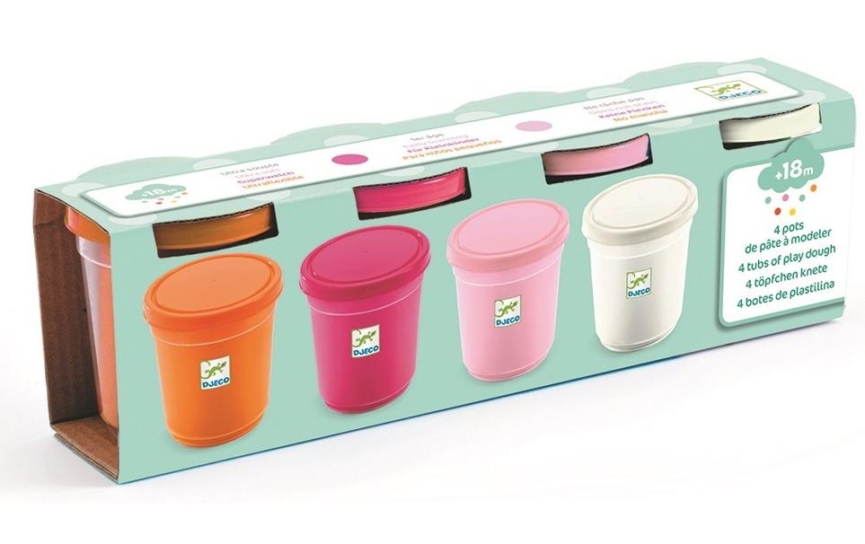 Knetmasse 4 Farben in Töpfchen: SweetKnete in 4 Farben