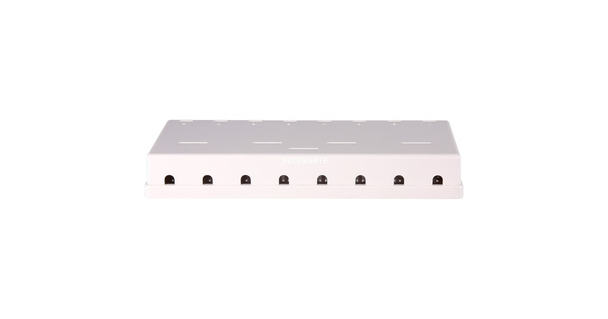 DeLOCKKeystone Surface Mounted Box 8 Port behuizing  (Wit)
