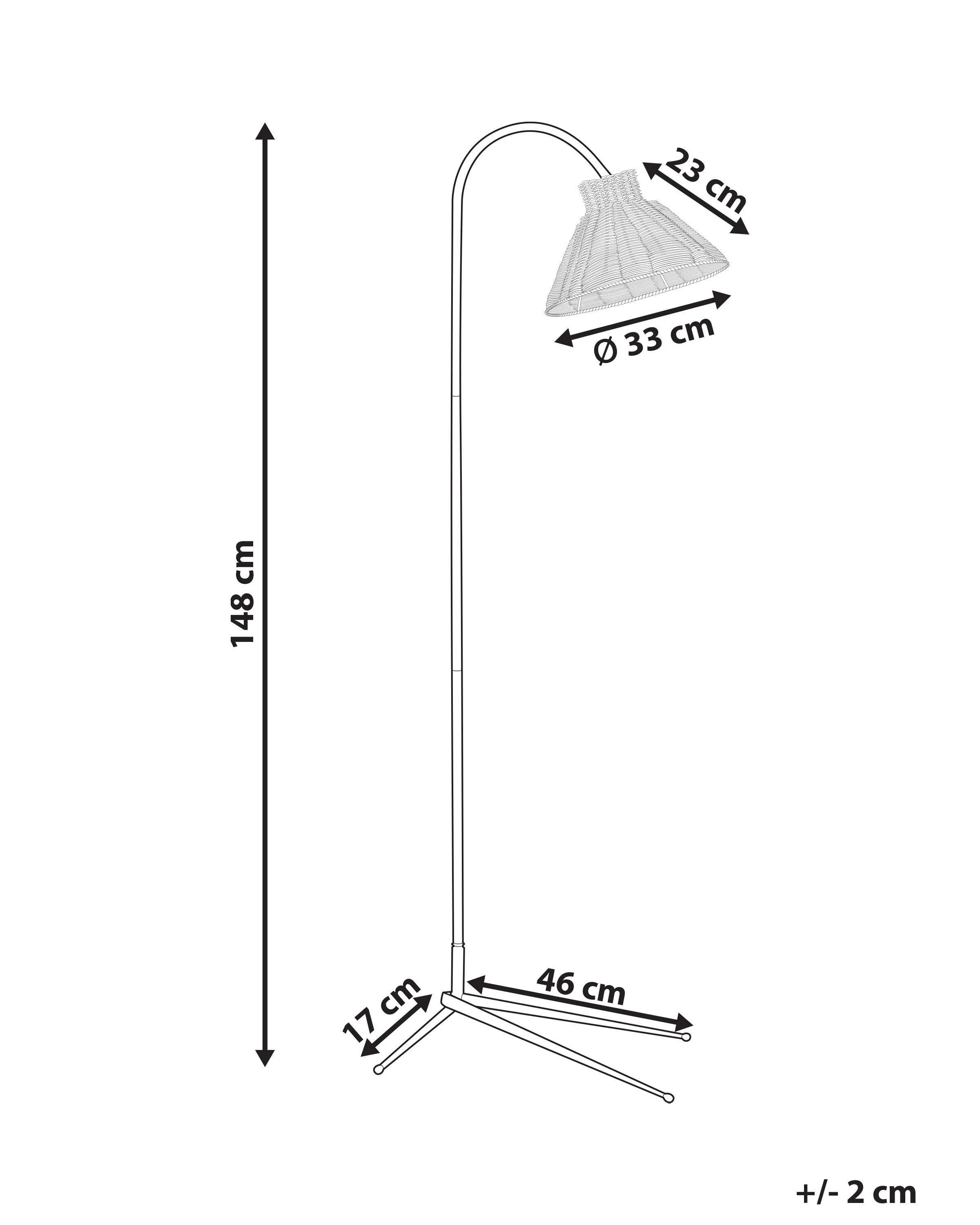Staande lamp KERIAN Rotan Natuurlijk