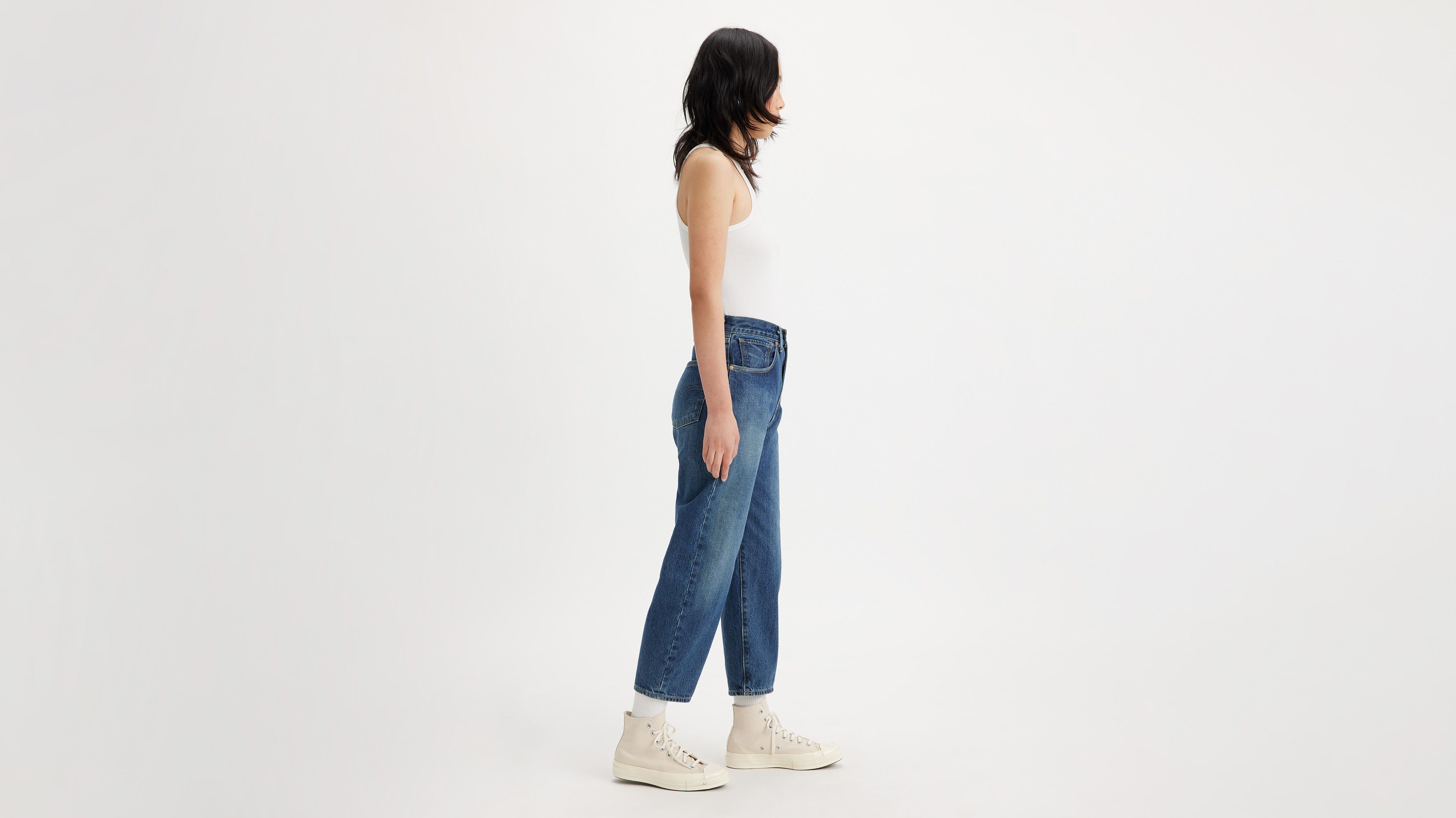 Jean Levi's® Barrel fabriqué au Japon - Mij Sengai Medium Worn In - Bleu