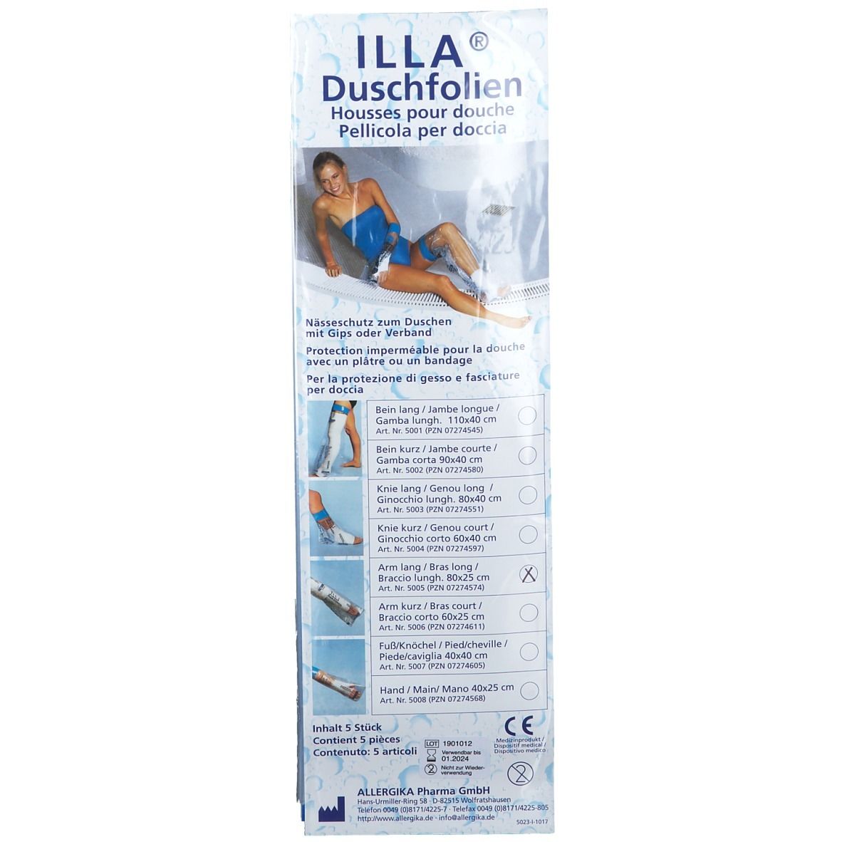 ILLA® Duschfolien Arm lang - 80cm