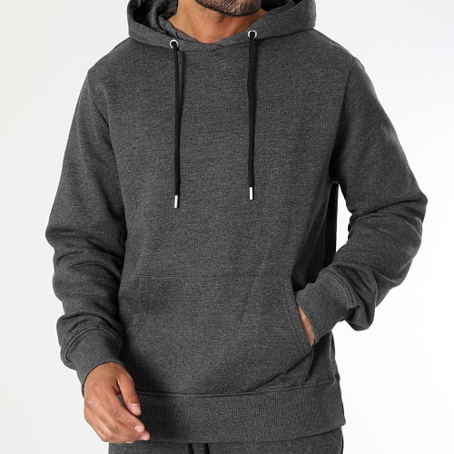 Ensemble Sweat Capuche Et Pantalon Jogging Cargo 1070546 Gris Anthracite Chiné