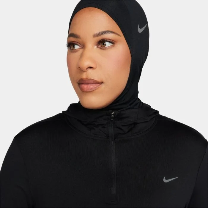Nike Dame Jakker Dri-FIT Swift Element UV Hooded Half Zip Jacket Sort