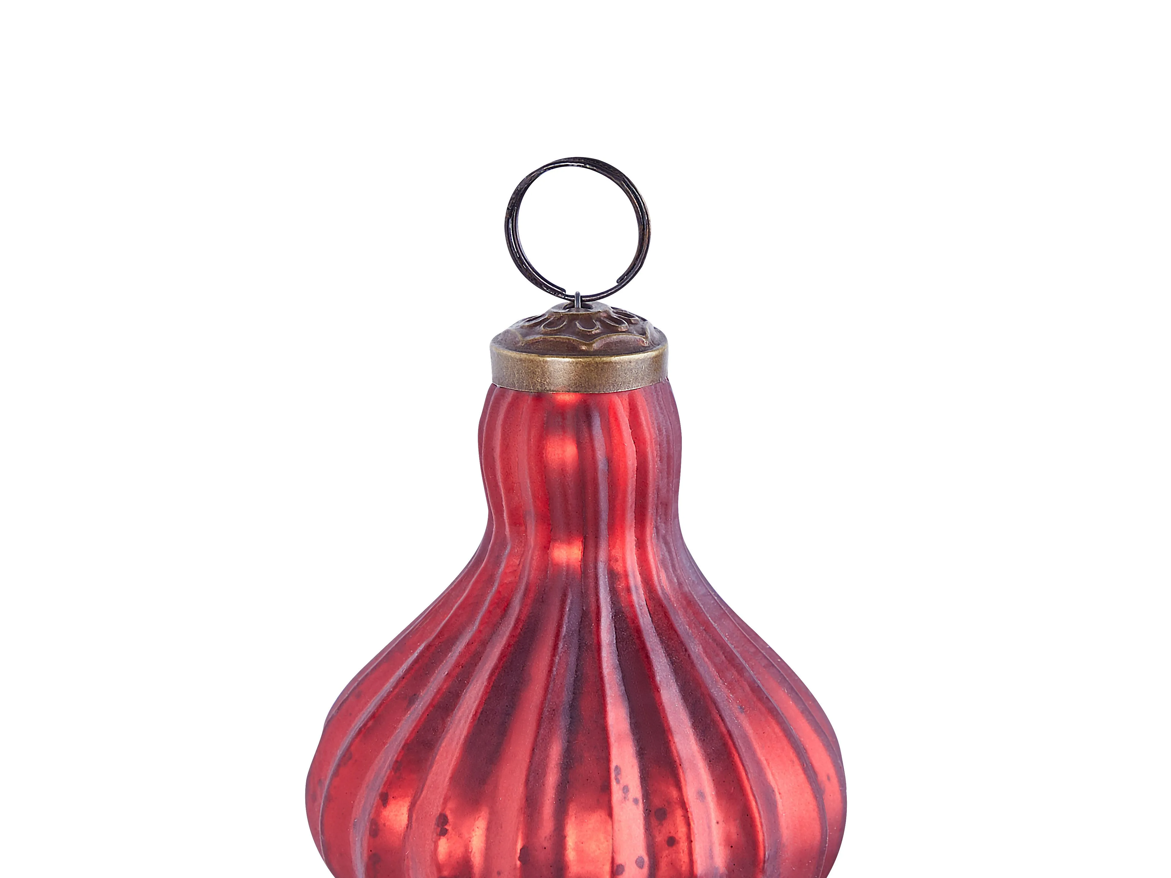 Set van 8 kerstballen BRILLANT Glas Rood
