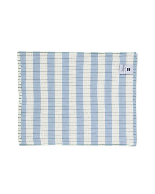 sets de table coton 35x45 bleu avec rayures - 2 pièces
