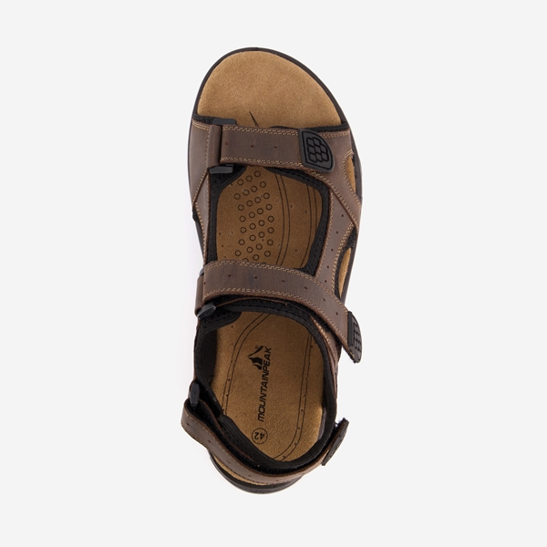 Mountain Peak leren heren sandalen bruin