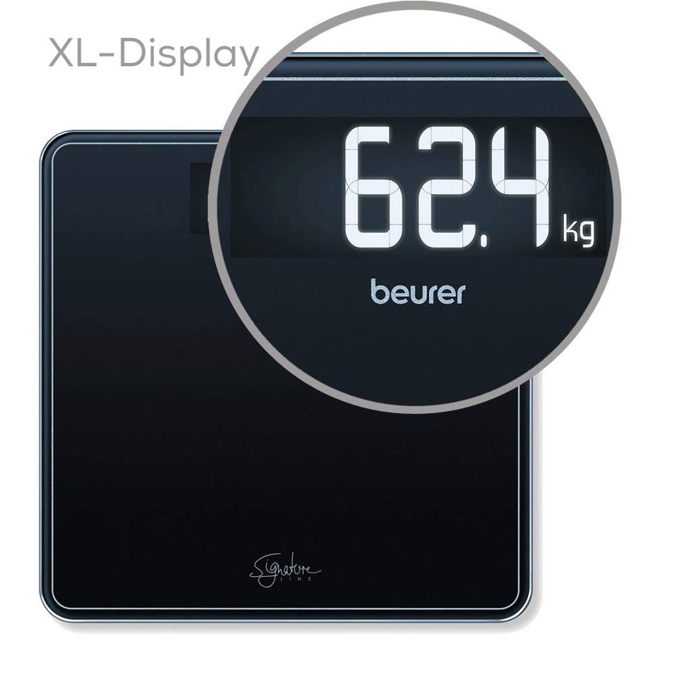 Beurer - GS 400 Bathroom Scale Glass ( Black ) - 5 Year warranty