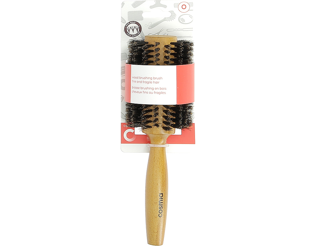 ESCOVA COSMIA BRUSHING MADEIRA CABELOS FINOS