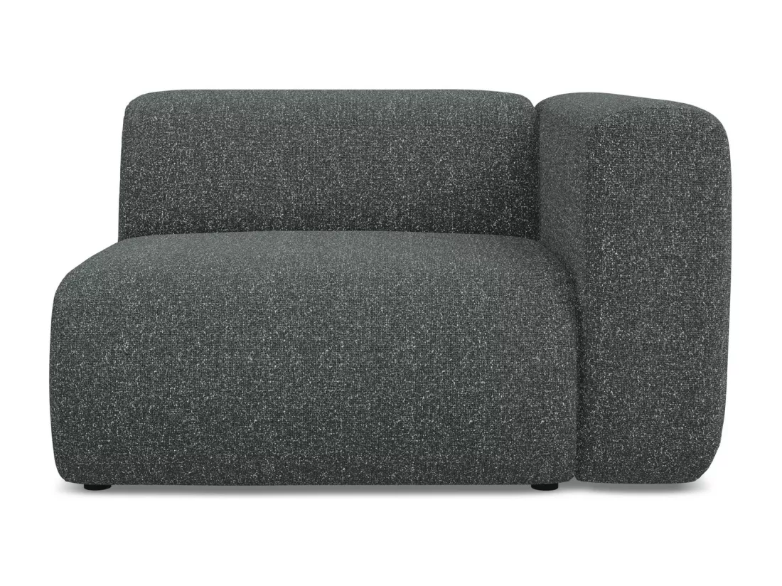 Module avec accoudoirs droit en tissu texturé - graphite - EKAHI