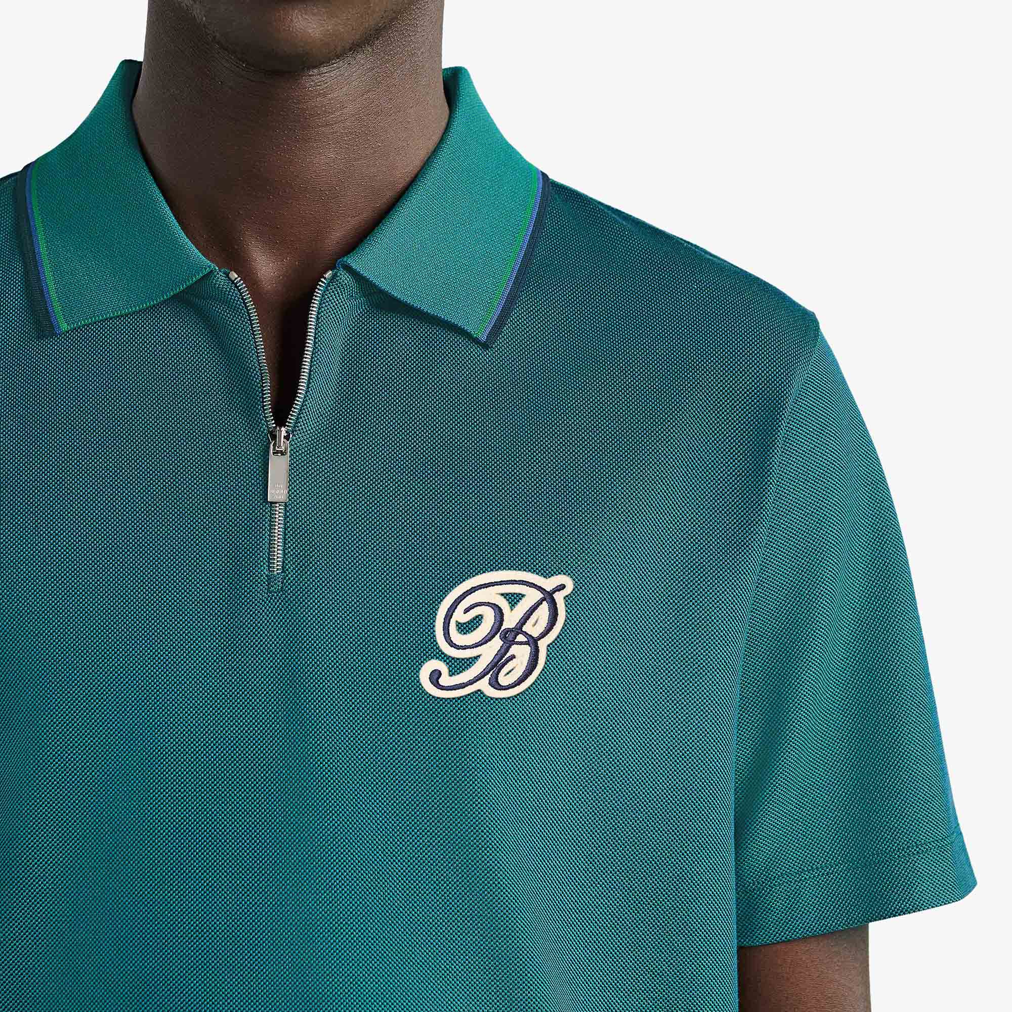 Active Polo Pique Changeant Zippe