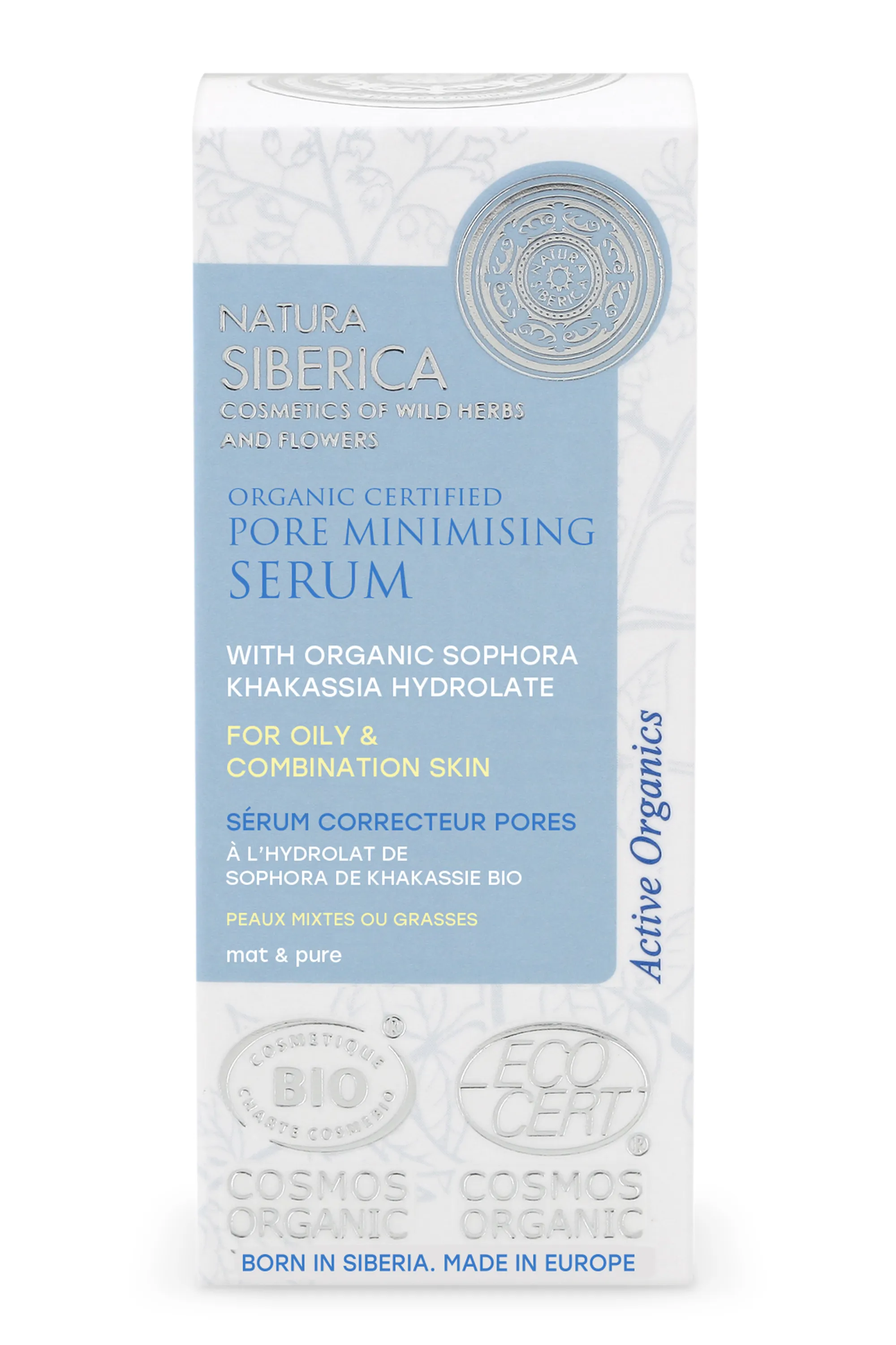 Natura Siberica Sérum visage Bio correcteur pores au Sophora de Khakassie-15 ml