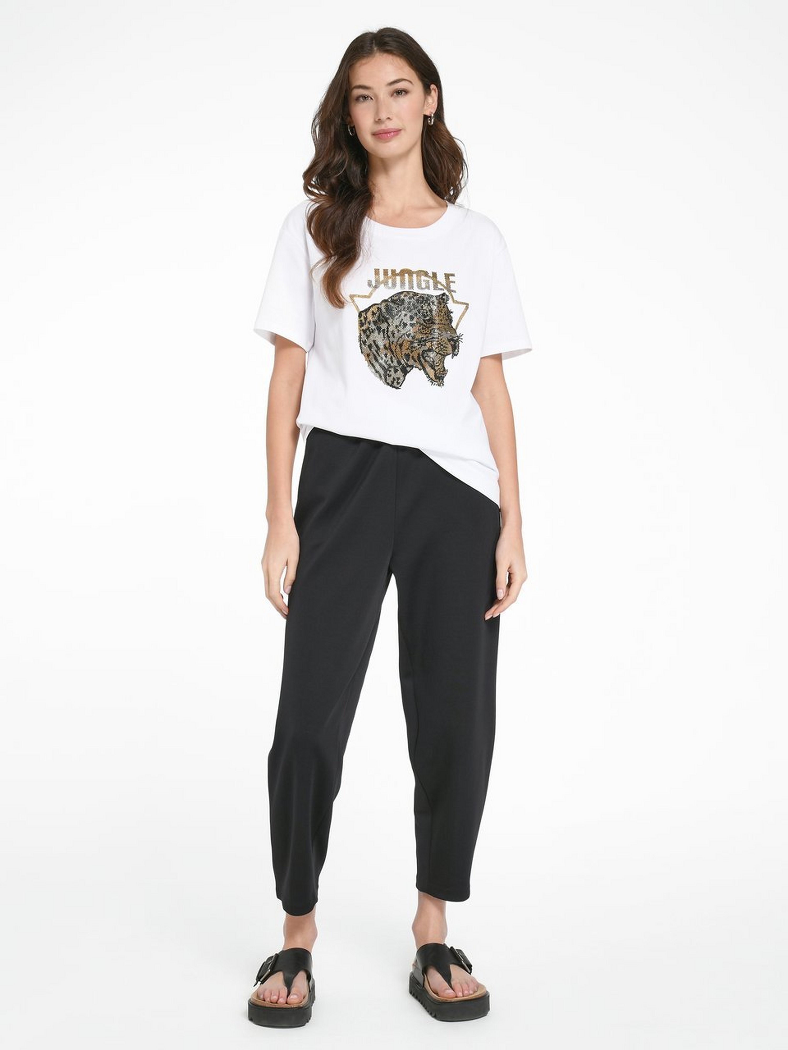 Rundhals-Shirt mit 1/2-Arm