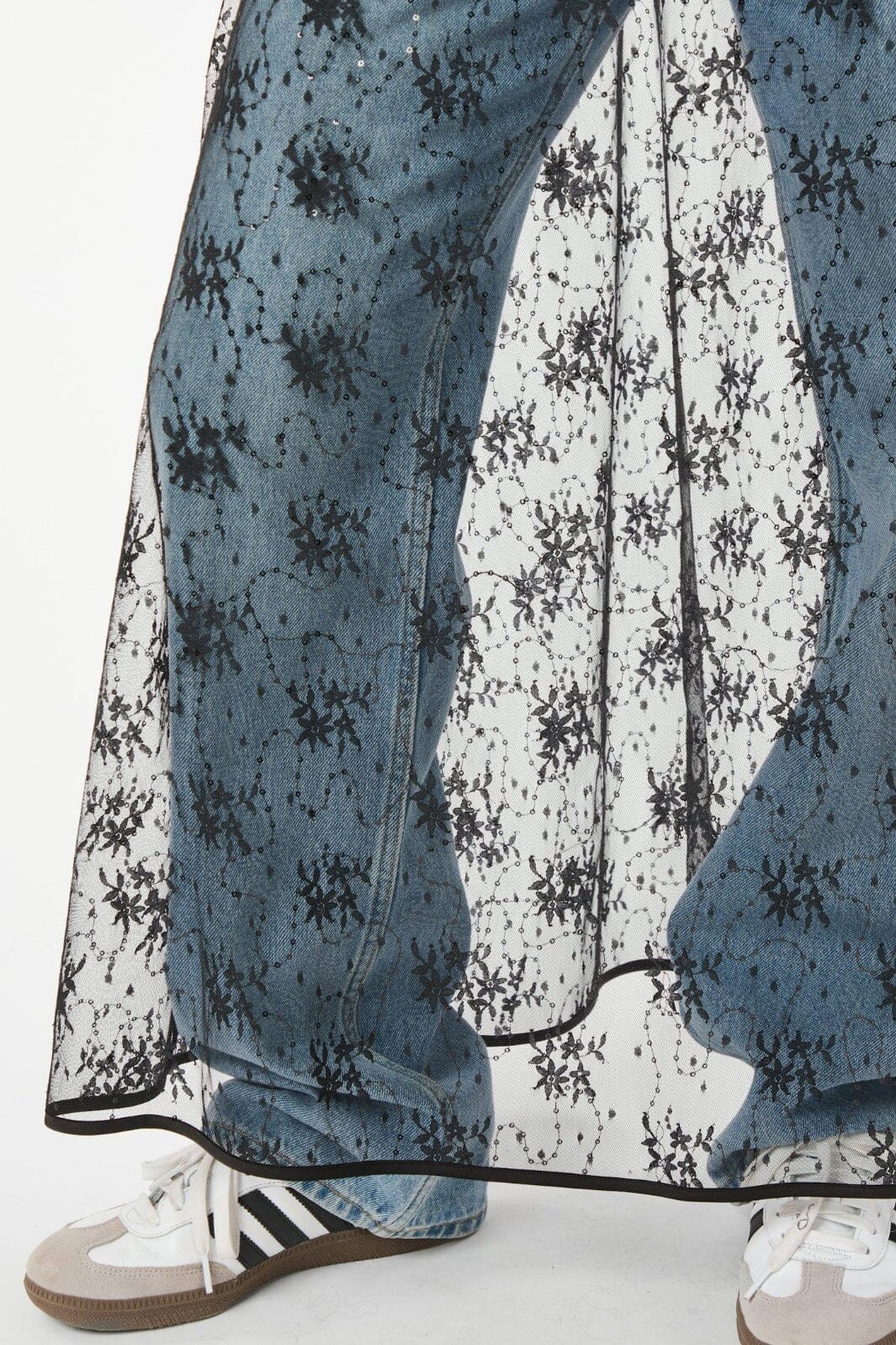 Neo Noir Loreta Lace Sequins Skirt 164611