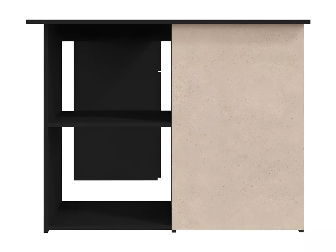 Bureau d'angle Noir 145x100x76 cm Aggloméré