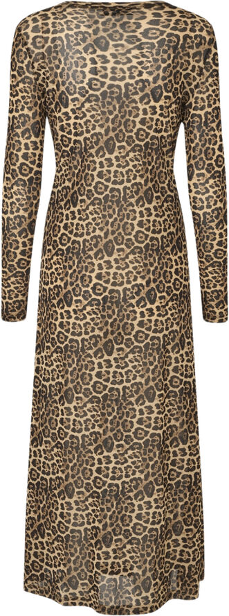 Lollys Laundry LoganLL Maxi Dress LS Leopard print
