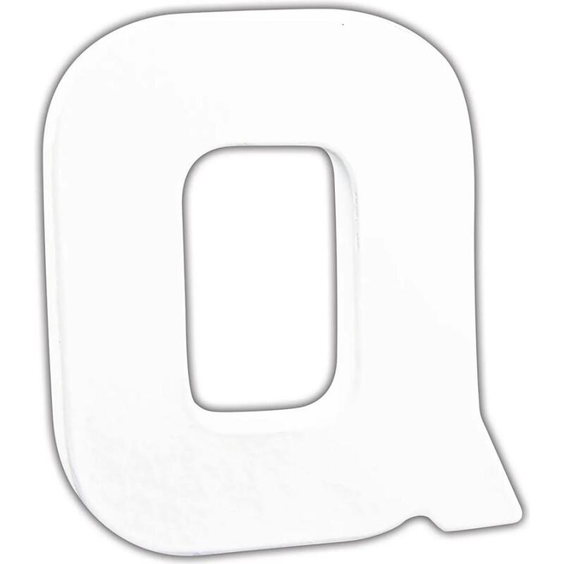 Petite lettre Q 12cm - Blanc