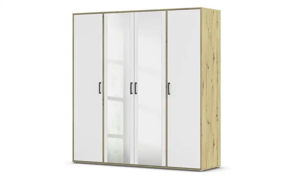Drehtürenschrank Absetzung: Eiche Artisan 187 cm 4 Stück
