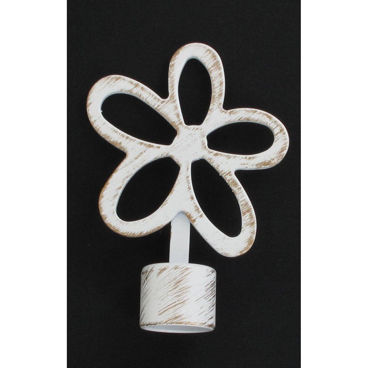 EMBOUT MARGUERITE D20 X2 BLANC OR