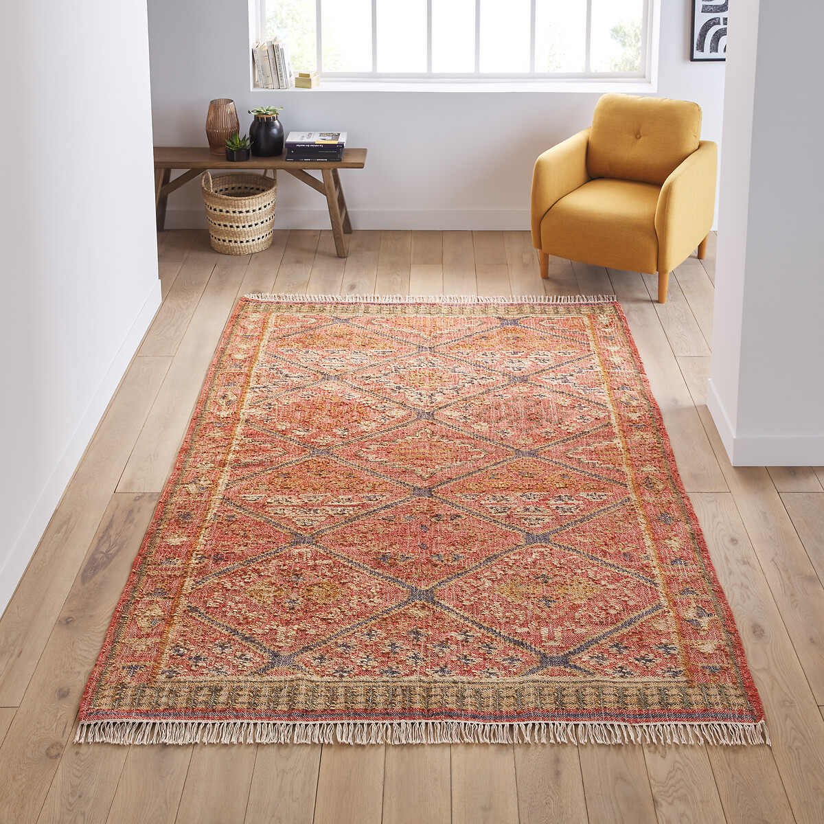 LA REDOUTE INTERIEURS<br>Tapete Kilim em juta e algodão, Saliha