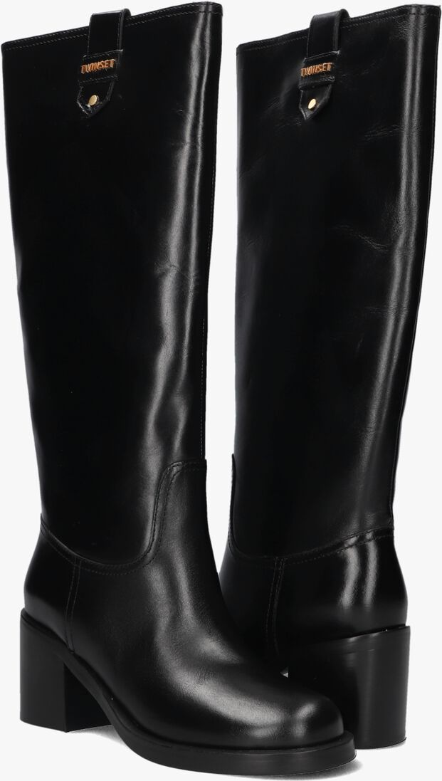 zwarte twinset milano hoge laarzen 252tcp080